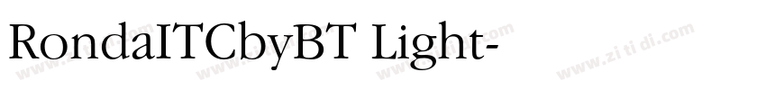 RondaITCbyBT Light字体转换